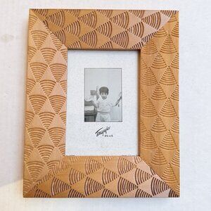 Vintage Terragraphics 1994 Decor Picture Textured Triangle Designs Wood Decor